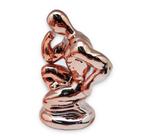 Estátua fisiculturista Vencedor Imponente Rosê 13cm