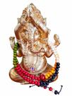 Estátua Ganesha Namastê Yoga Japamala Colorido Novidade Zen