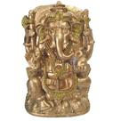 Estátua ganesha no trono 11,5 cm dourado - un