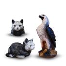 Estátua Gavião e Gato Espanta Pombos e Pardal Decoração Jardim AVB DECOR