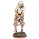 Estátua Golfista Camisa Branca Fullway - Estilo Vintage 29cm