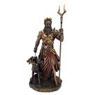 Estátua Hades Deus Grego e Cérbero Mitologia 27 cm