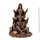 Estátua Hécate Deusa Tríplice Sentada Em Resina Estátua Hécate Deusa Tríplice Sentada Em Resina