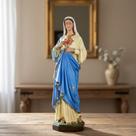 Estatua Imagem Sagrado Coração De Maria Arte A Mão 41 Cm G ! Estatua Imagem Sagrado Coração De Maria Arte A Mão 41 Cm G !