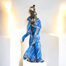 Estátua Mago Azul com Cajado Merlin 28cm