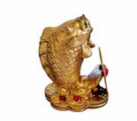 Estátua Peixe Dourado Koi Com Moeda Sorte Decor Feng Shui Estátua Peixe Dourado Koi Com Moeda Sorte Decor Feng Shui