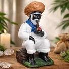 Estátua Preto Velho Sentado Umbanda Candomblé 30cm Grande! Realista