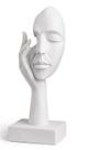 Estátua Rosto Feminino Arte Decoração Escritório Escultura Cor:Branco Estátua Rosto Feminino Arte Decoração Escritório Escultura Cor:Branco