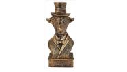 Estatueta Baphomet - Bode com Cartola Resina Dourado - Hp Decor