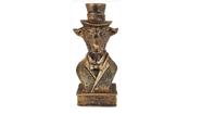 Estatueta Baphomet - Bode com Cartola Resina Dourado