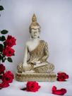 Estatueta Buda Hindu Sidarta Gautama Decoração para Casa Jardim Quarto Escritório 33cm