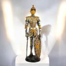 Estatueta Cavaleiro Idade Média 21cm - Escultura de Resina