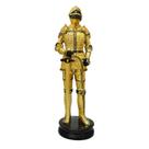 Estatueta Cavaleiro Medieval Dourado com Espada Decorativo 35 cm Estatueta Cavaleiro Medieval Dourado com Espada Decorativo 35 cm