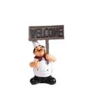 Estatueta Chef Welcome Statue Resin 13 cm com placa 400g