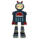 Estatueta clássica vintage azul Retro Robot HERCHR em resina