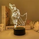 Estatueta de anime de mangá Night Light 3D USB Sword Art Online