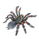 Estatueta de aranha tarântula realista em PVC vermelho e preto 34g Estatueta de aranha tarântula realista em PVC vermelho e preto 34g