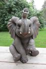 Estatueta de bebê elefante sentado Hi-Line Gift Ltd Estatueta de bebê elefante sentado Hi-Line Gift Ltd