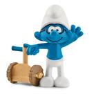 Estatueta de brinquedo Schleich Smurfs Segway Smurf colecionável retrô