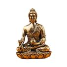 Estatueta de Buda em latão Shakyamuni pequena de 2,5 polegadas e 100 g, tamanho de bolso
