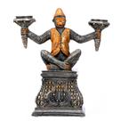Estatueta de candelabro Estátua de escultura de vela de macaco Estatueta de candelabro Estátua de escultura de vela de macaco