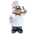 Estatueta de chef, escultura em resina, estilo europeu criativo, 12 cm Estatueta de chef, escultura em resina, estilo europeu criativo, 12 cm