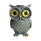 Estatueta De Coruja Retrô Em Resina: Decoração De Mesa Com Olhos Grandes E Detalhes Artísticos