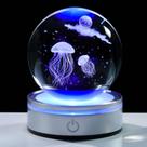 Estatueta de decoração de medusa Crystal Ball Night Light Movdyka