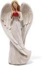 Estatueta de escultura em resina de anjo orando 23 cm