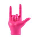 Estatueta de estátua Rock Hand Gesture Fenteer Love You Pink