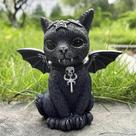 Estatueta De Gato Preto Pintada À Mão, Decoração De Bruxa, Ornamento De Mesa De Halloween, Fofo E Estatueta De Gato Preto Pintada À Mão, Decoração De Bruxa, Ornamento De Mesa De Halloween, Fofo E