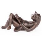 Estatueta de gato Young's Inc. Estátua de gato fofa com leitura 33x13x13cm Estatueta de gato Young's Inc. Estátua de gato fofa com leitura 33x13x13cm