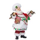 Estatueta de Papai Noel do Chef de Natal Kurt Adler Fabriche 30cm