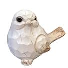 Estatueta de pássaro realideas 13 cm, resina, grão de madeira, rústica