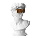 Estatueta de resina David Bust Statue com óculos de sol de 16 cm de altura