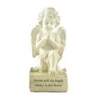 Estatueta de resina de estátua de anjo orando 16,5 cm para decoração