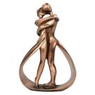 Estatueta de resina, escultura, estátua de casal abraço e beijo, 25x16cm