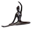 Estatueta Decorativa Alongamento Meditativo Preto 16 cm x 13 cm