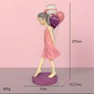 Estatueta Decorativa Presente Quarto De Menina - Enfeite Elegante - Branco ou Rosa Estatueta Decorativa Presente Quarto De Menina - Enfeite Elegante - Branco ou Rosa