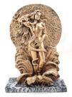 Estatueta Deusa Lilith Pequena Dourada Com Prata