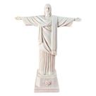 Estatueta Do Cristo Redentor Religioso Em Resina Bege Fosco