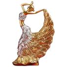 Estatueta dourada elegante de estátua de resina Peacock Dance 28 cm
