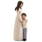 Estatueta Elegante de Mãe e Filho em Resina - 24cm