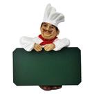 Estatueta Enfeite Cozinha Cozinheiro Com Lousa Pequeno - Decore Casa