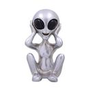 Estatueta, escultura, estátua, Wise Alien Don't Hear, resina de 7,5 cm Estatueta, escultura, estátua, Wise Alien Don't Hear, resina de 7,5 cm