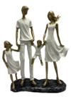 Estatueta Família Menina E Menino Resina Presente Decoração