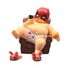 Estatueta Fat Deadpool Shin-Chan sentada na cadeira com sorvete