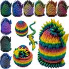 Estatueta Fidget ZZ LIFE Surprise Dragon Egg com dragão articulado Estatueta Fidget ZZ LIFE Surprise Dragon Egg com dragão articulado