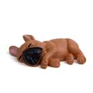 Estatueta fofa escultura de buldogue francês adormecido em PVC 4,5 cm Estatueta fofa escultura de buldogue francês adormecido em PVC 4,5 cm