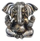 Estatueta Ganesha Orelhuda de Resina cor Decorada